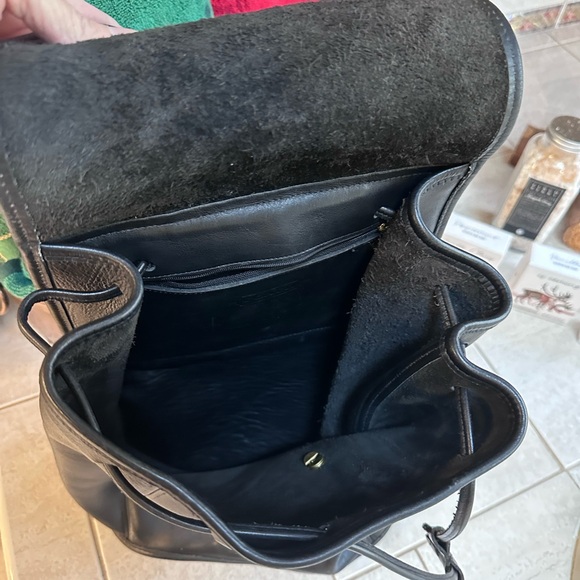 Vintage Coach Black Leather Backpack - Picture 5 of 16